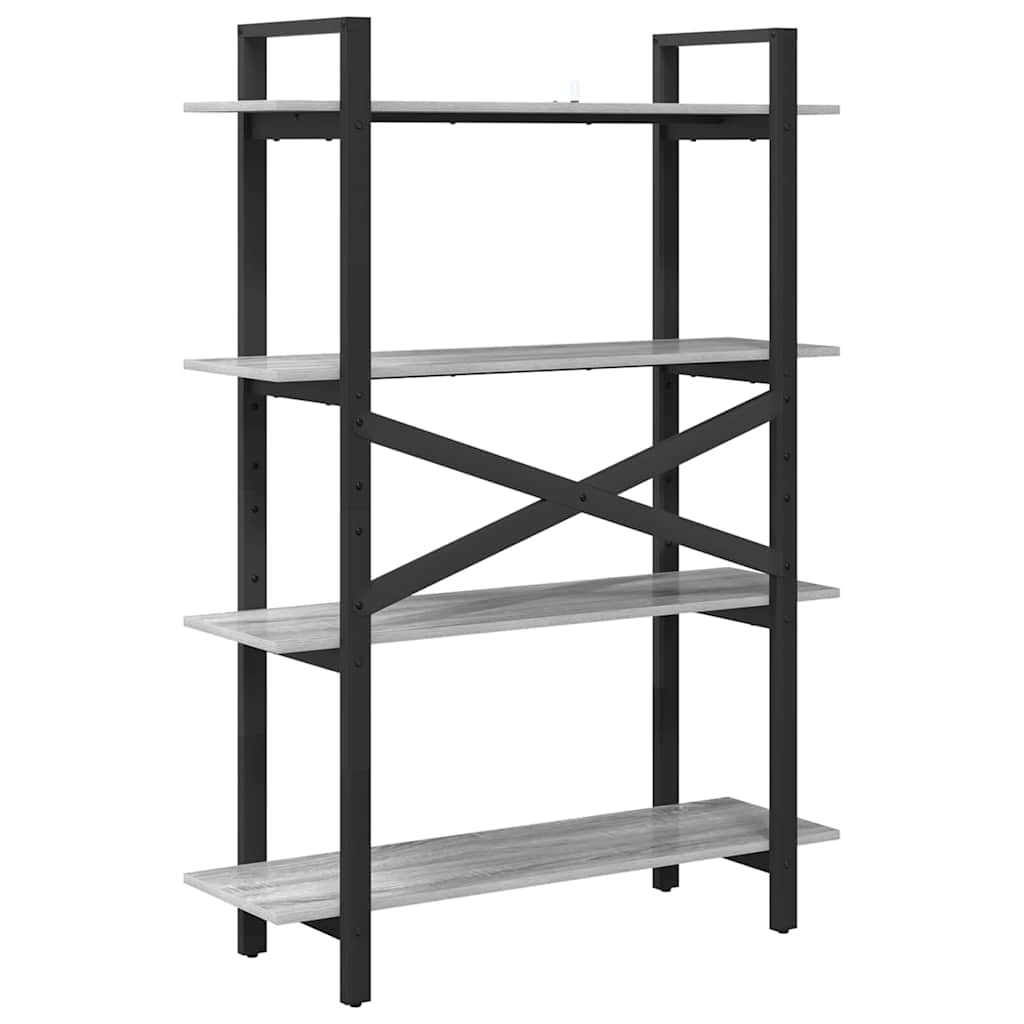 Bücherregal Graues Sonoma 100 x 33,5 x 140 cm Holzwerkstoff