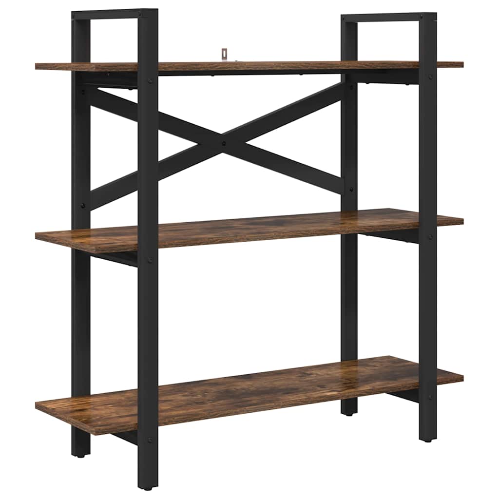 Bücherregal Geräucherte Eiche 100 x 33,5 x 102 cm Holzwerkstoff