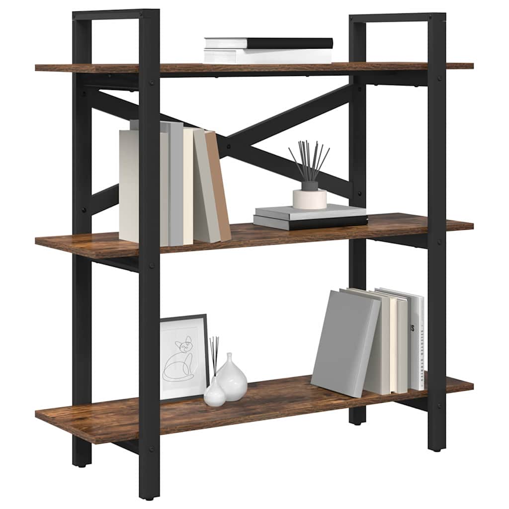 Bücherregal Geräucherte Eiche 100 x 33,5 x 102 cm Holzwerkstoff