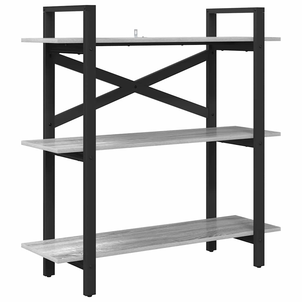 Bücherregal Graues Sonoma 100 x 33,5 x 102 cm Holzwerkstoff