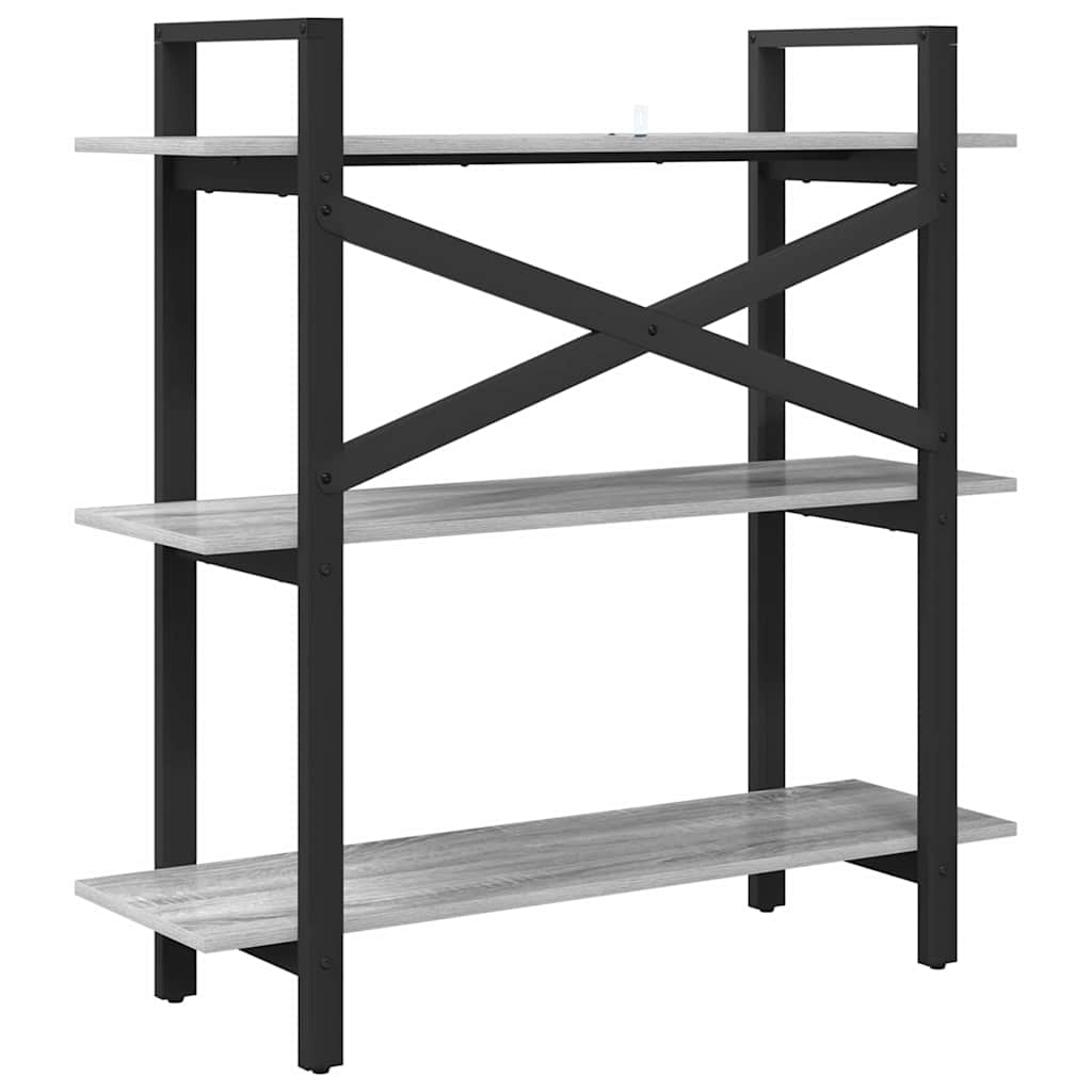Bücherregal Graues Sonoma 100 x 33,5 x 102 cm Holzwerkstoff