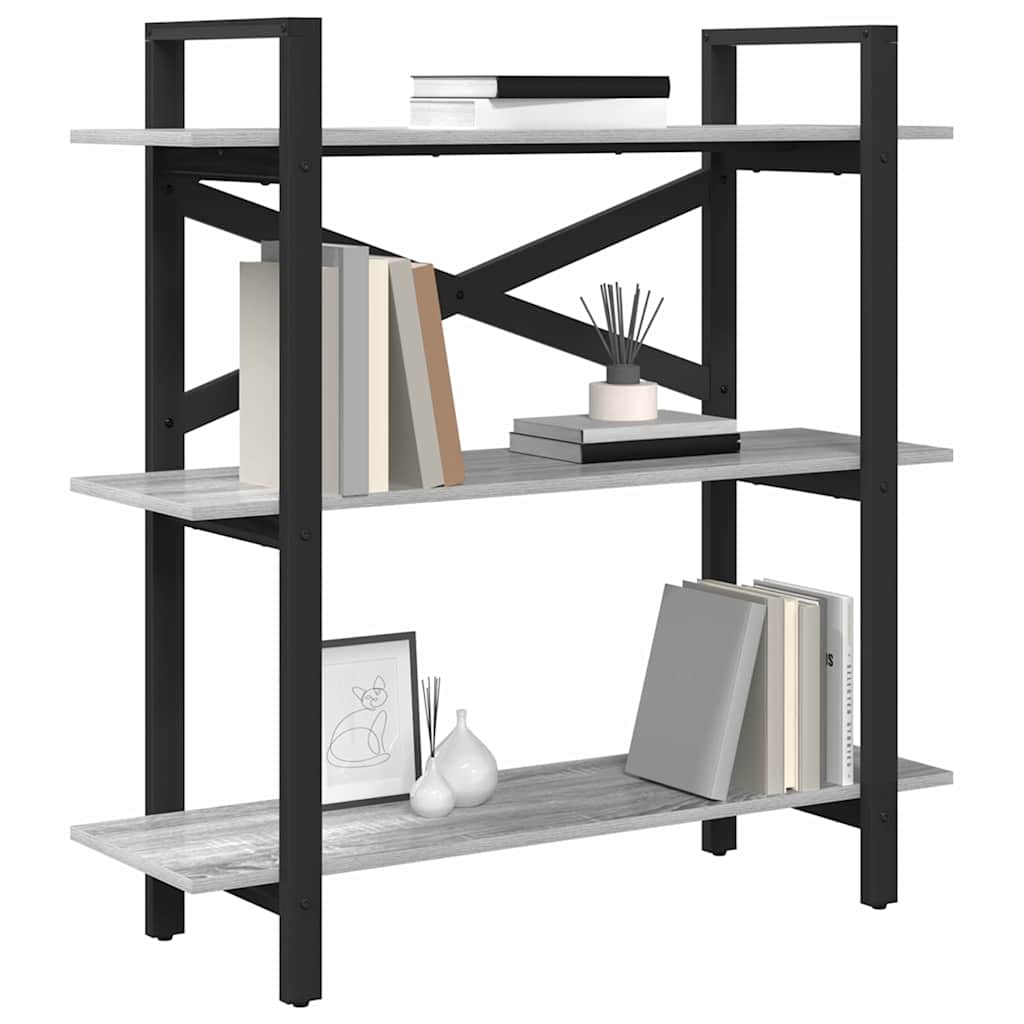 Bücherregal Graues Sonoma 100 x 33,5 x 102 cm Holzwerkstoff