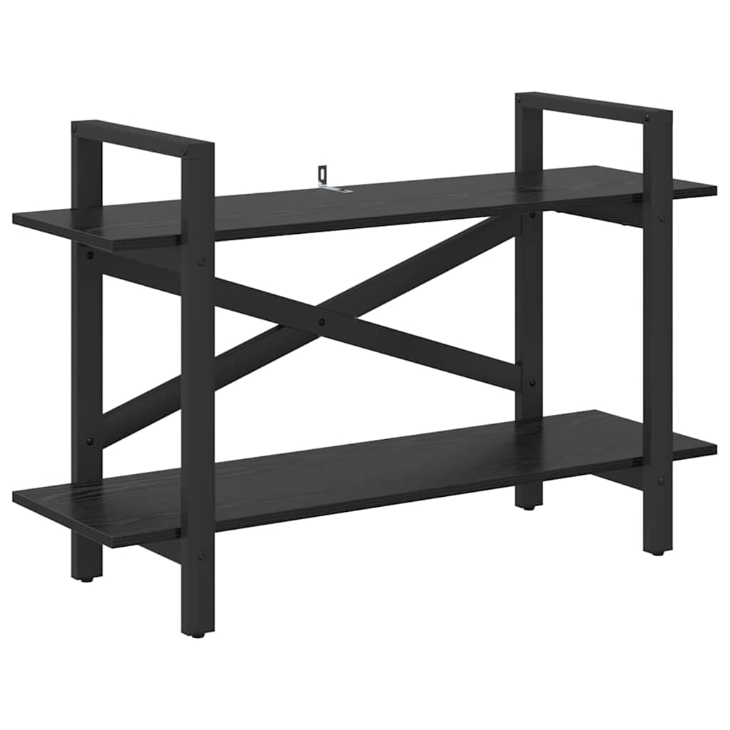 Bücherregal Schwarz Eichen-Optik 100 x 33,5 x 64 cm