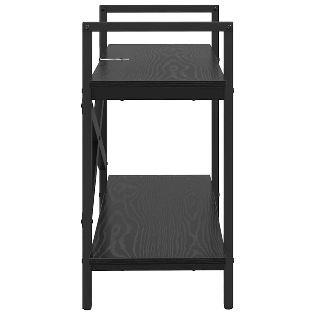 Bücherregal Schwarz Eichen-Optik 100 x 33,5 x 64 cm