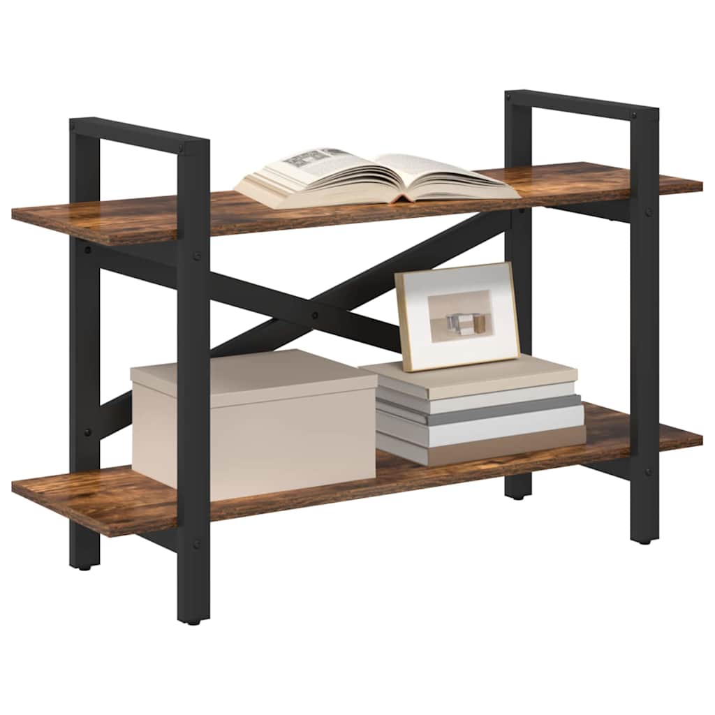 Bücherregal Geräucherte Eiche 100 x 33,5 x 64 cm Holzwerkstoff