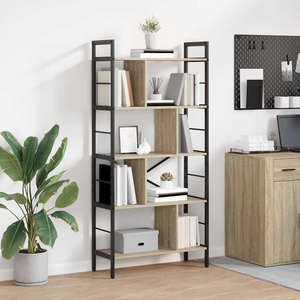 Bücherregal Sonoma-Eiche 75 x 30 x 156 cm Holzwerkstoff