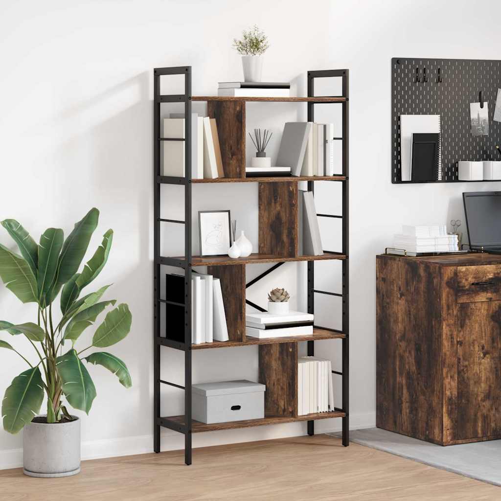 Bücherregal Geräucherte Eiche 75 x 30 x 156 cm Holzwerkstoff