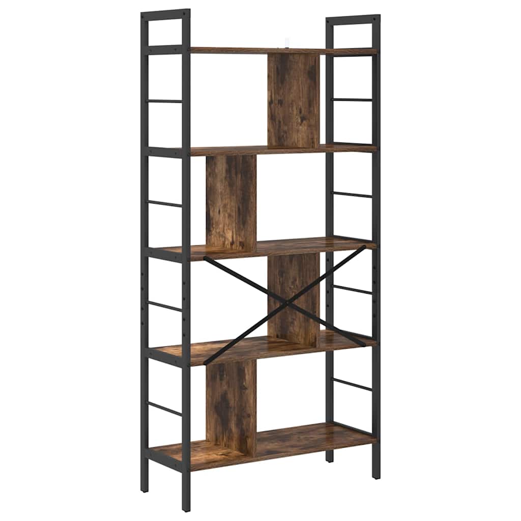 Bücherregal Geräucherte Eiche 75 x 30 x 156 cm Holzwerkstoff