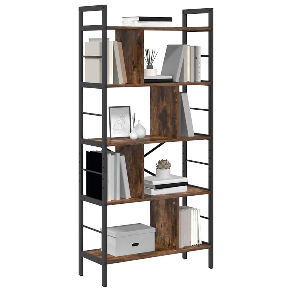 Bücherregal Geräucherte Eiche 75 x 30 x 156 cm Holzwerkstoff
