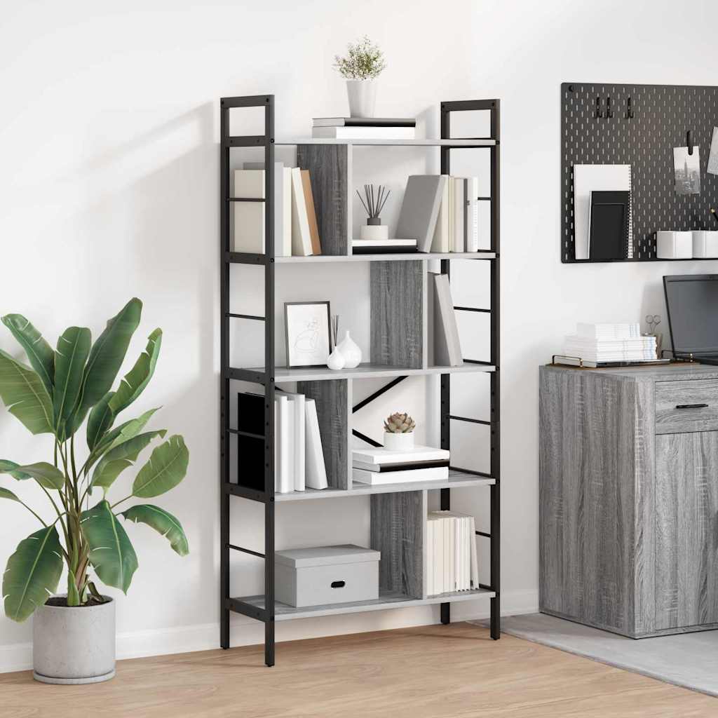 Bücherregal Graues Sonoma 75 x 30 x 156 cm Holzwerkstoff