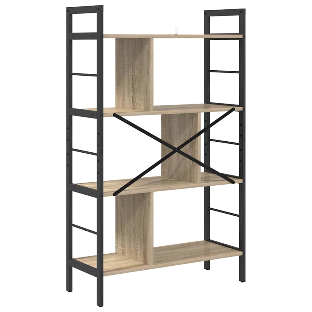 Bücherregal Sonoma-Eiche 75 x 30 x 123,5 cm Holzwerkstoff
