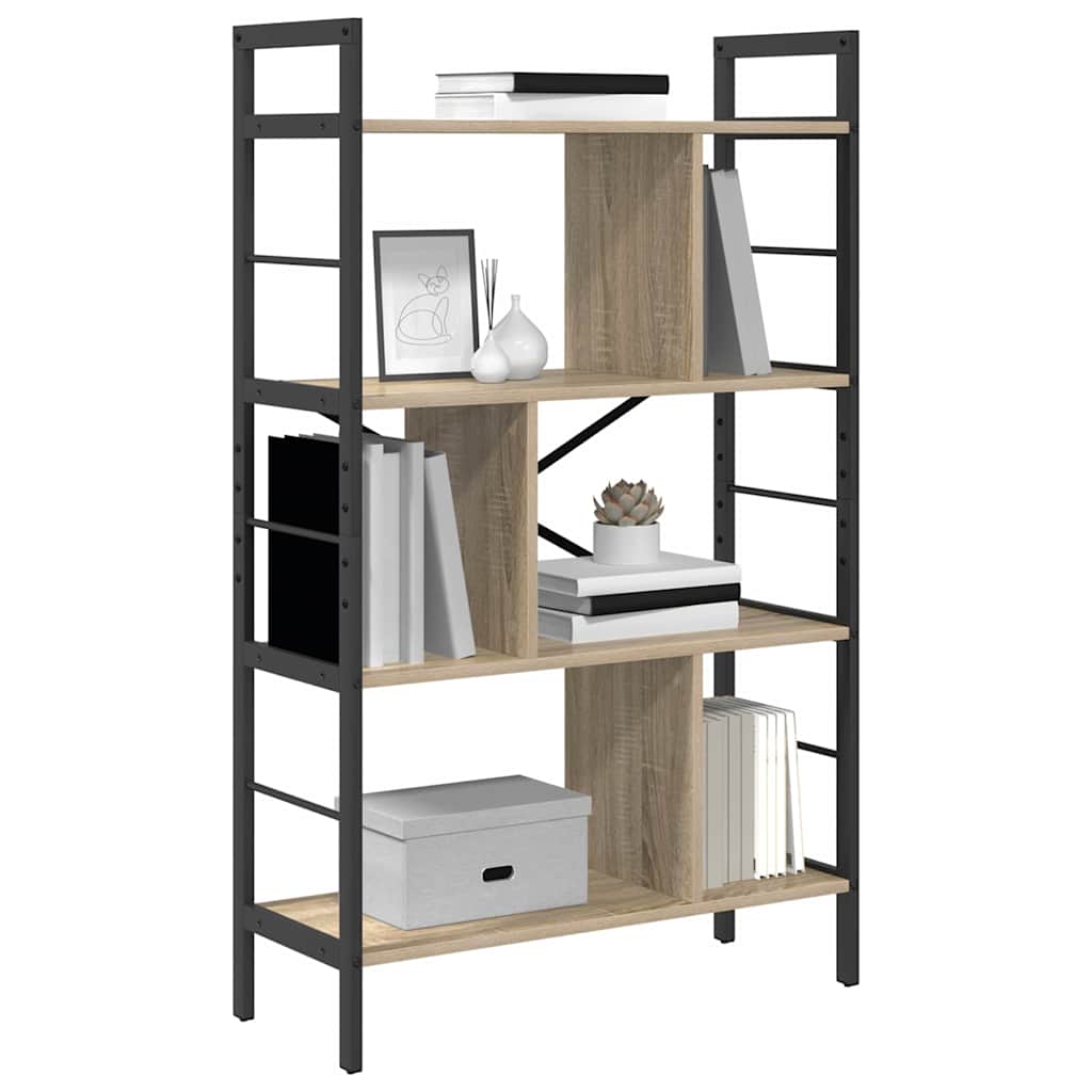 Bücherregal Sonoma-Eiche 75 x 30 x 123,5 cm Holzwerkstoff