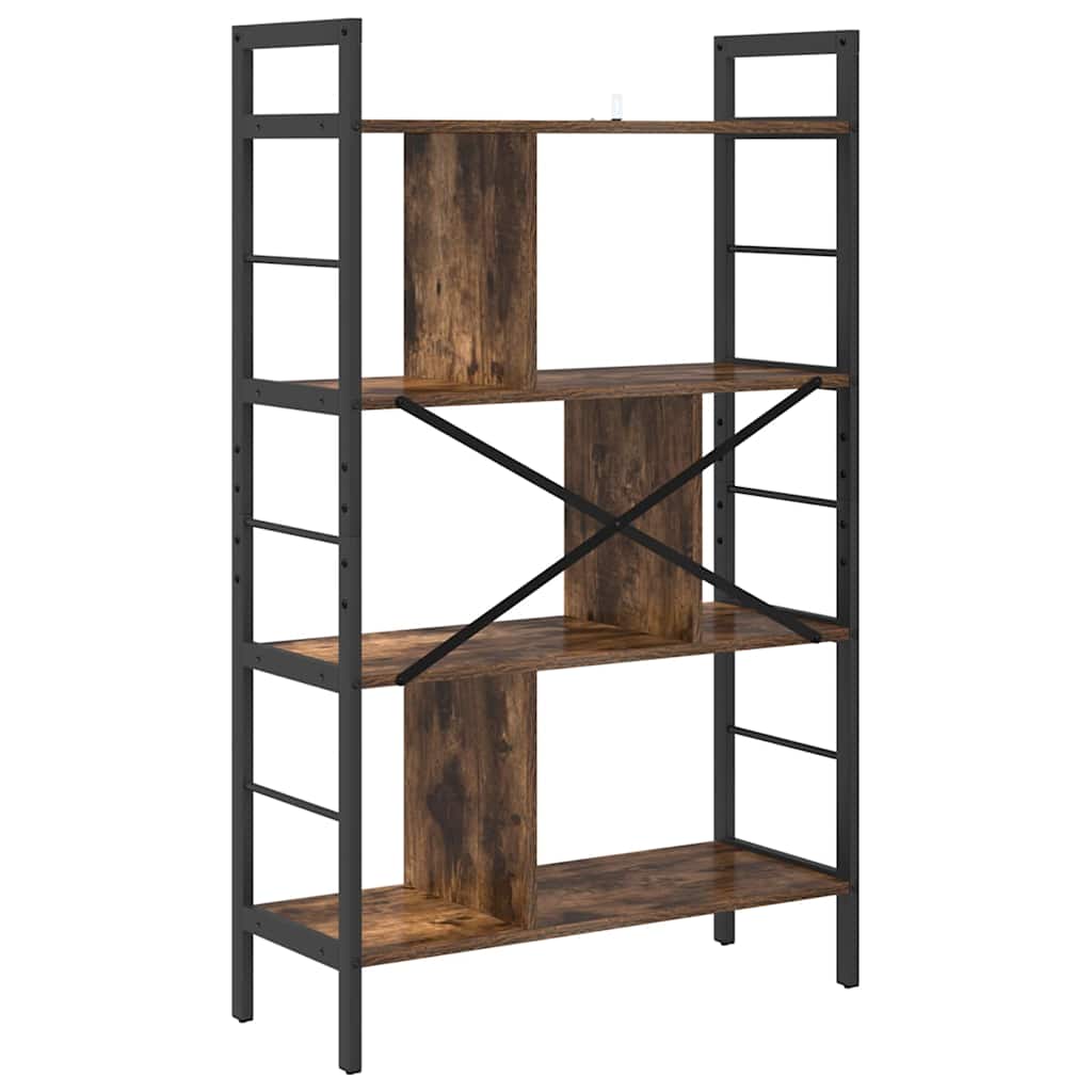 Bücherregal Geräucherte Eiche 75 x 30 x 123,5 cm Holzwerkstoff