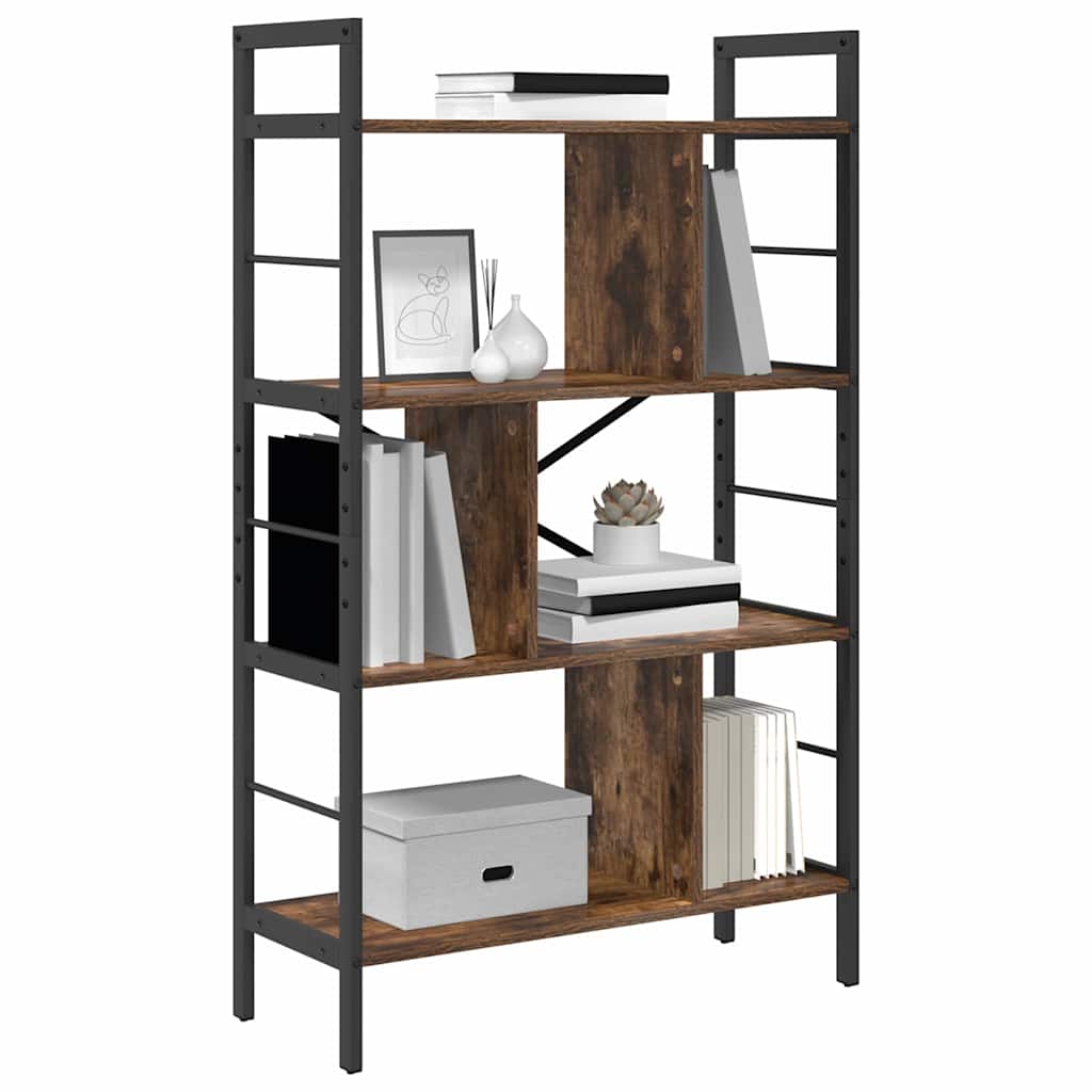 Bücherregal Geräucherte Eiche 75 x 30 x 123,5 cm Holzwerkstoff