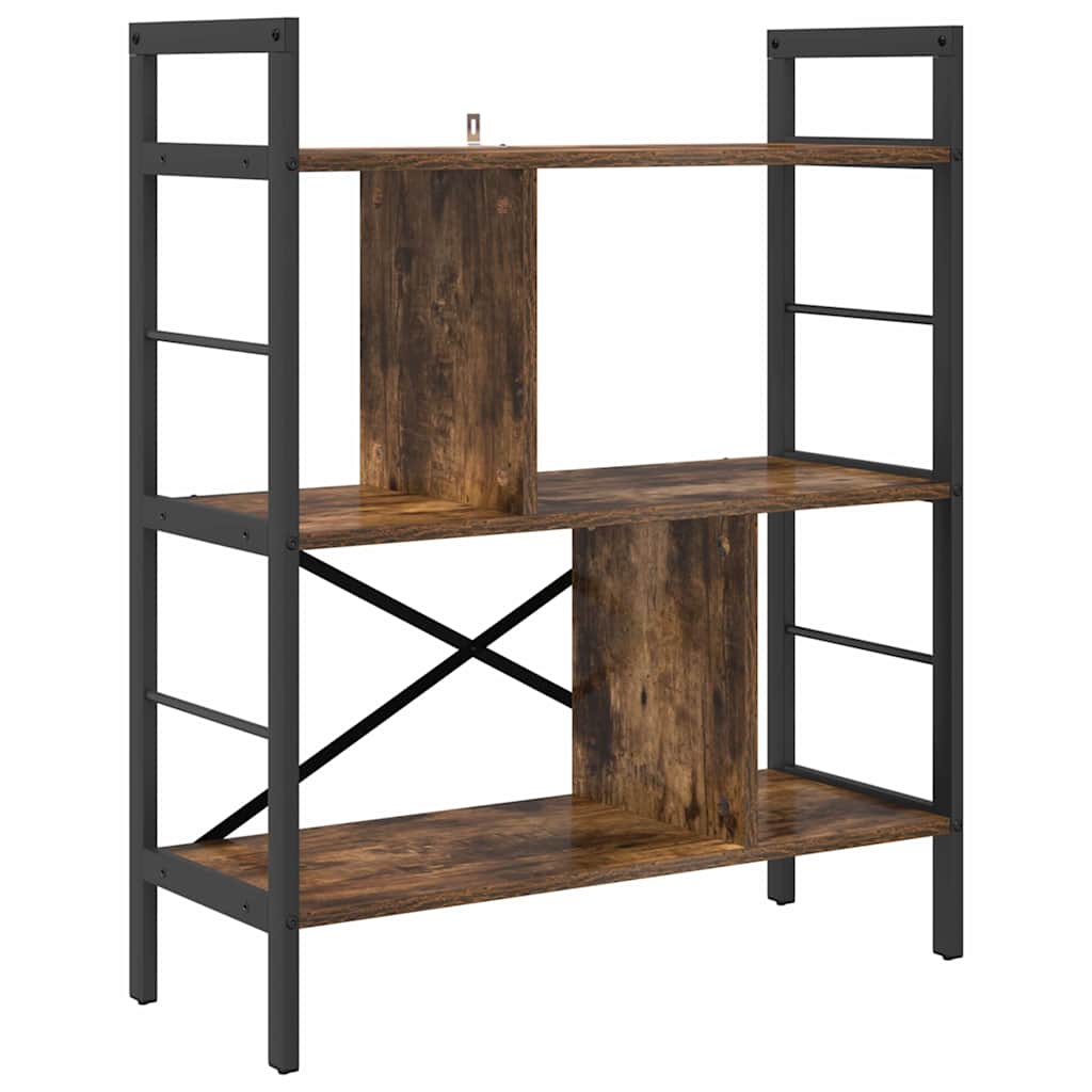 Bücherregal Geräucherte Eiche 75 x 30 x 91 cm Holzwerkstoff