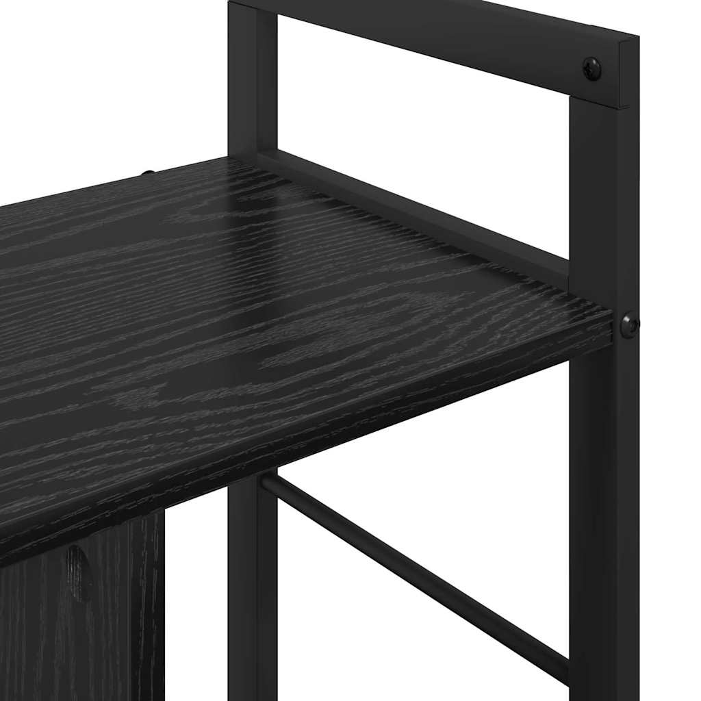 Bücherregal Schwarz Eichen-Optik 75 x 30 x 58,5 cm