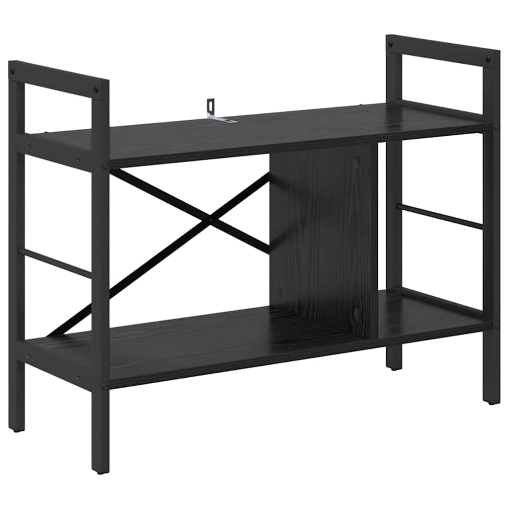 Bücherregal Schwarz Eichen-Optik 75 x 30 x 58,5 cm