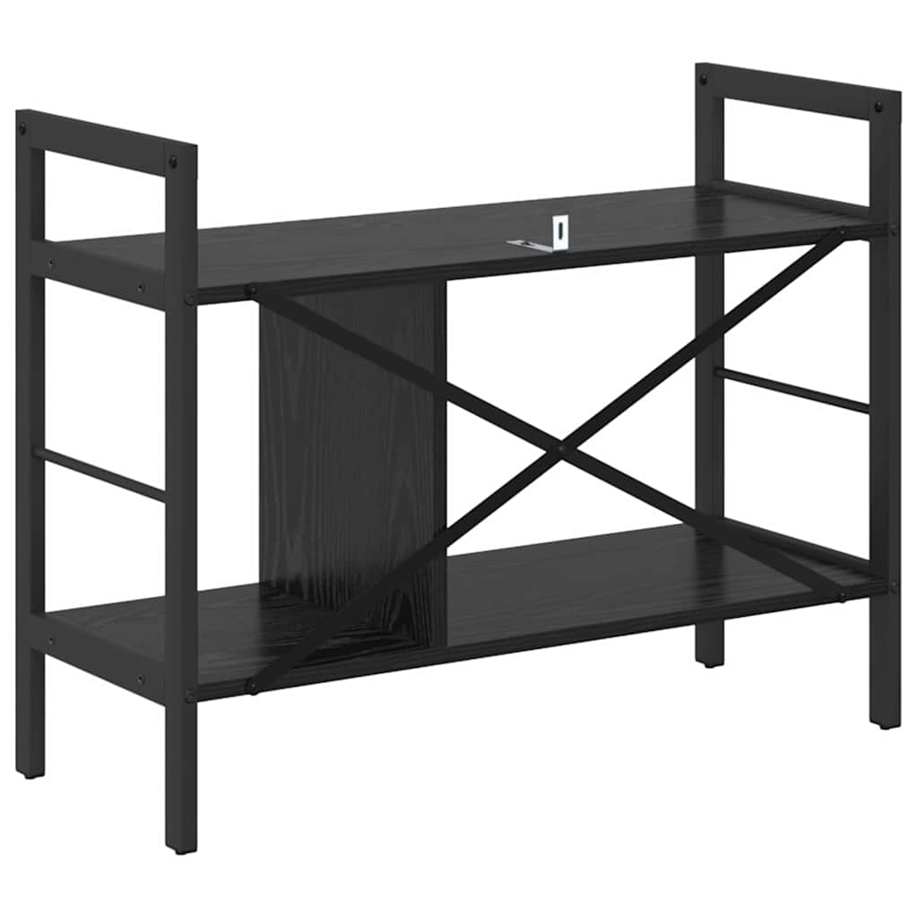 Bücherregal Schwarz Eichen-Optik 75 x 30 x 58,5 cm