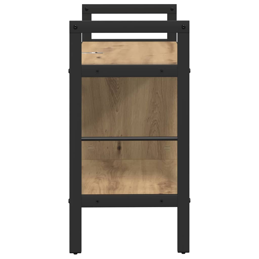 Bücherregal Artisan-Eiche 75 x 30 x 58,5 cm Holzwerkstoff