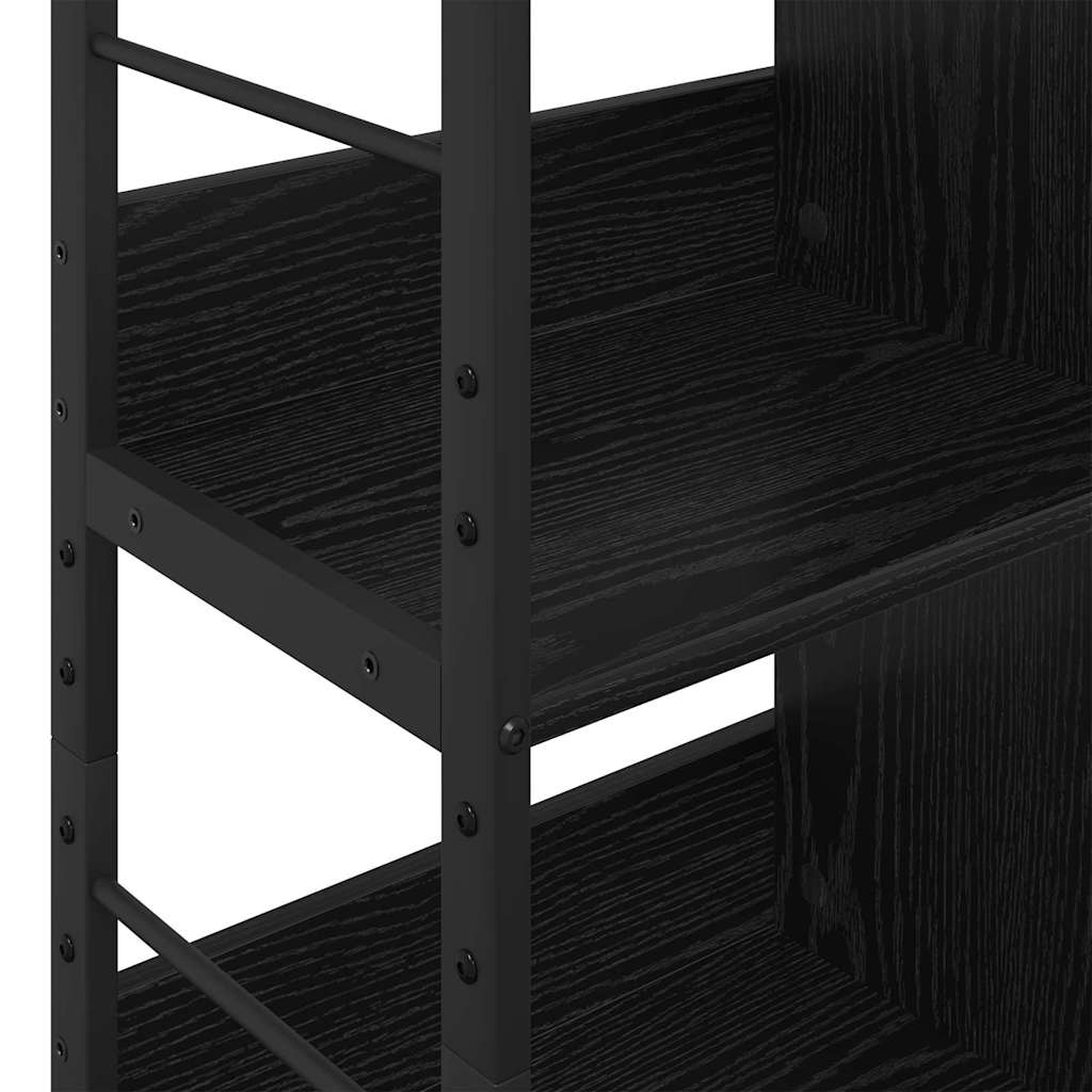 Bücherregal Schwarz Eichen-Optik 82 x 32 x 112 cm Holzwerkstoff