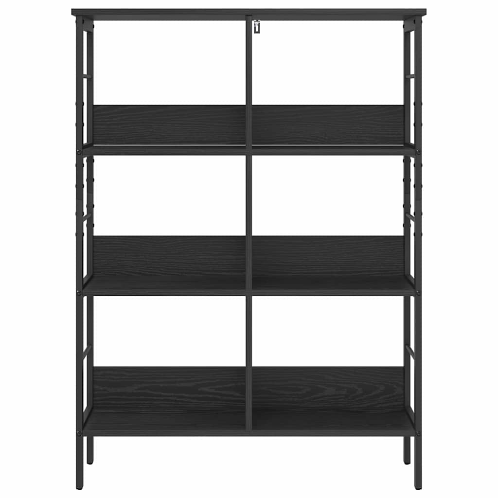 Bücherregal Schwarz Eichen-Optik 82 x 32 x 112 cm Holzwerkstoff