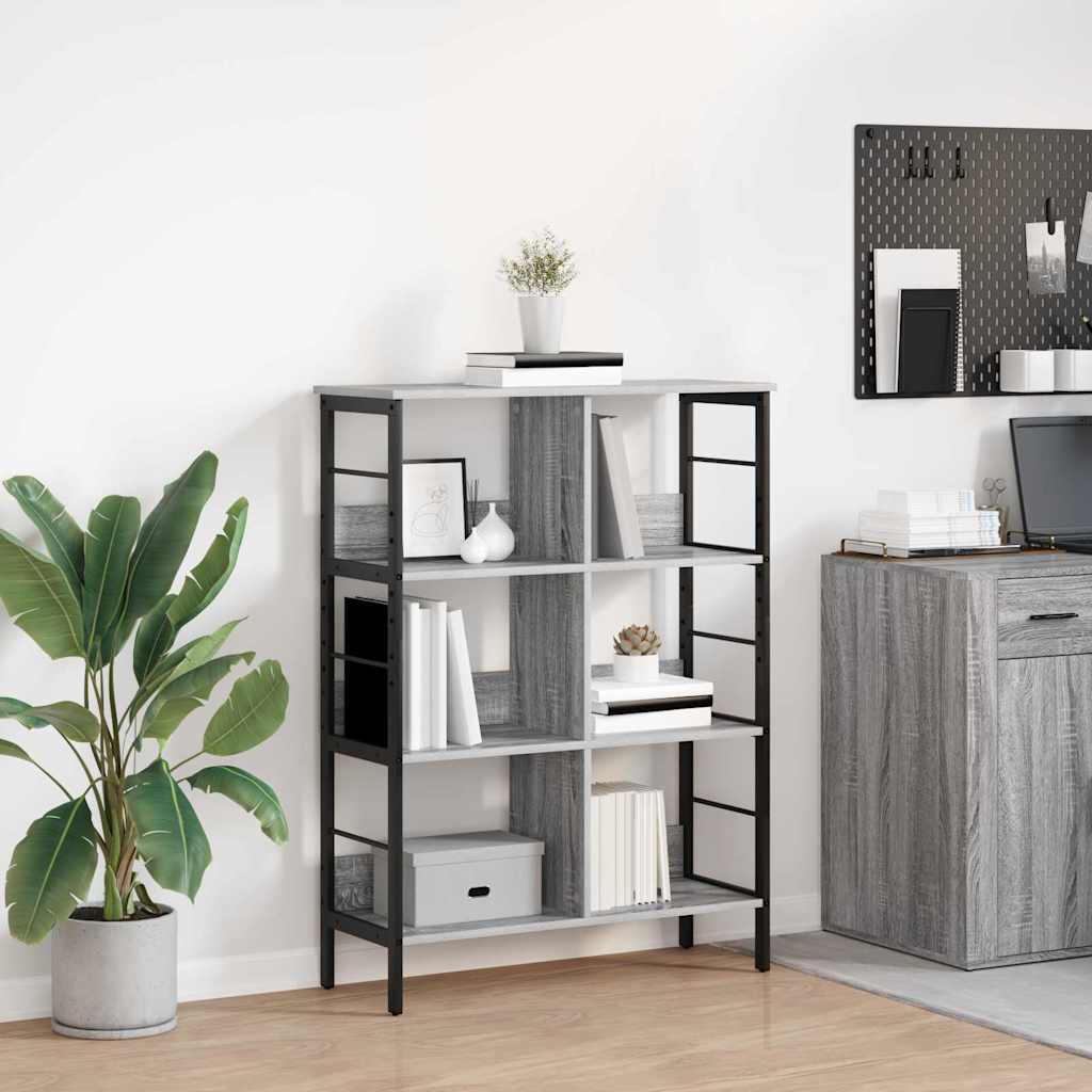 Bücherregal Graues Sonoma 82 x 32 x 112 cm Holzwerkstoff