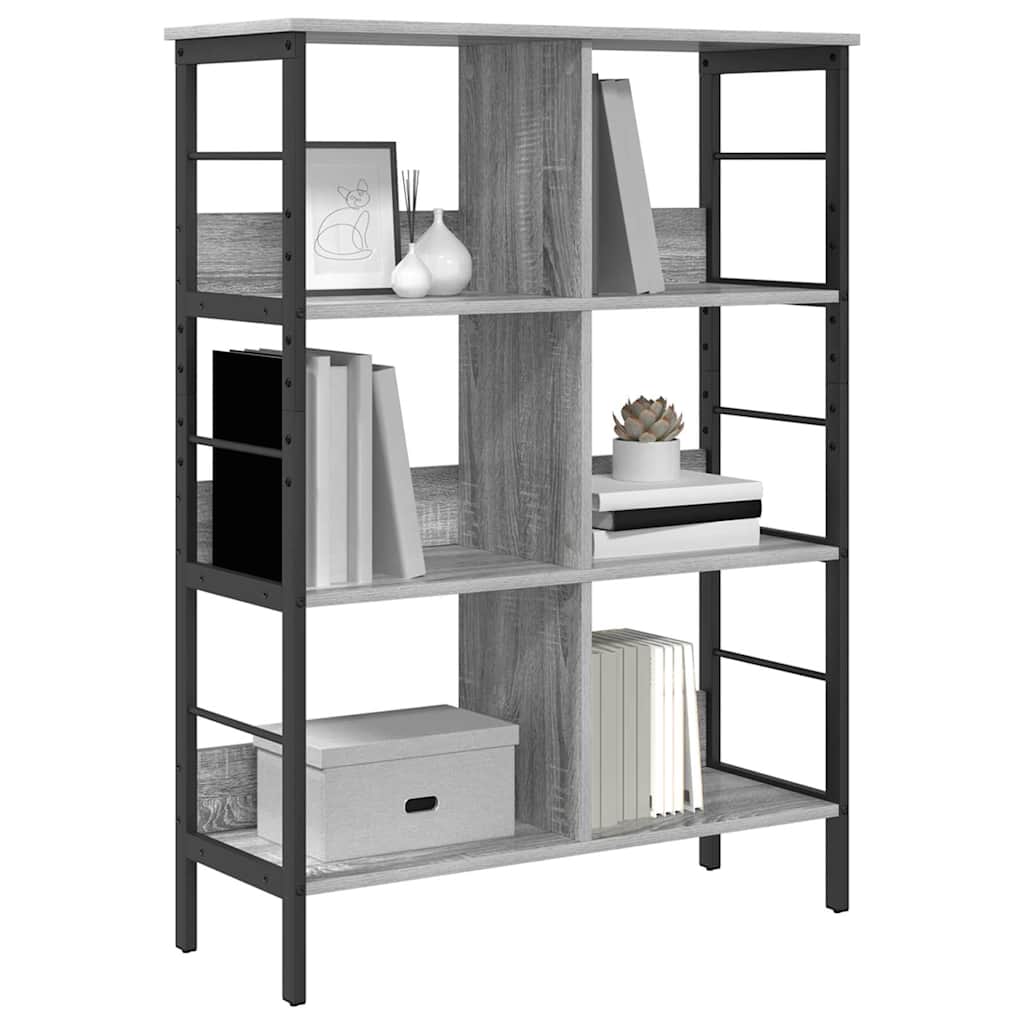 Bücherregal Graues Sonoma 82 x 32 x 112 cm Holzwerkstoff