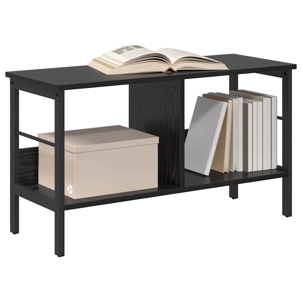 Bücherregal Schwarz Eichen-Optik 82 x 32 x 47 cm Holzwerkstoff