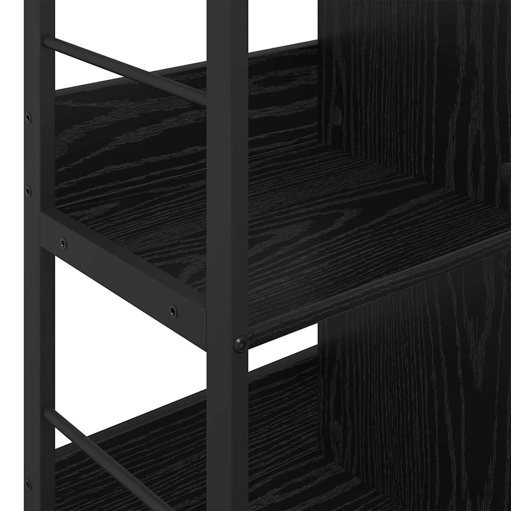 Bücherregal Schwarz Eichen-Optik 102 x 32 x 104,5 cm