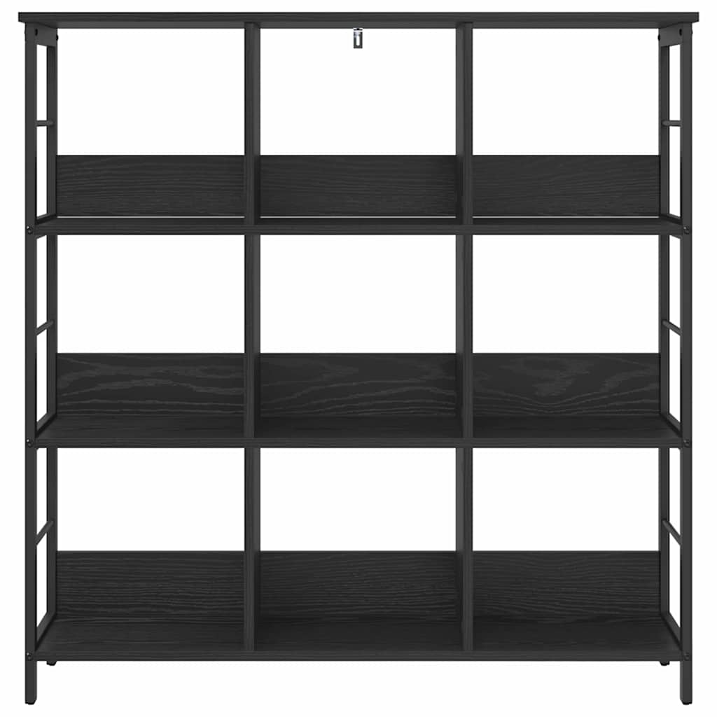 Bücherregal Schwarz Eichen-Optik 102 x 32 x 104,5 cm