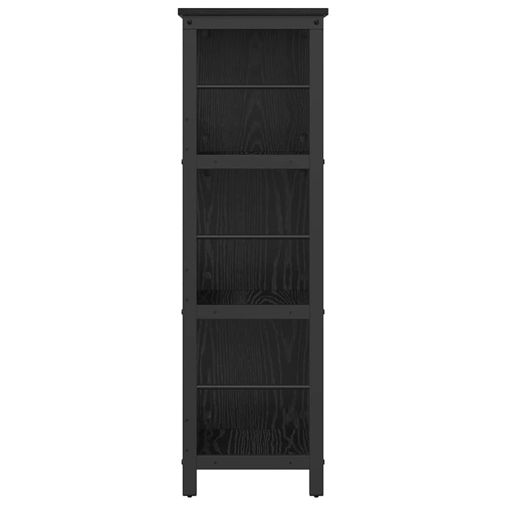 Bücherregal Schwarz Eichen-Optik 102 x 32 x 104,5 cm
