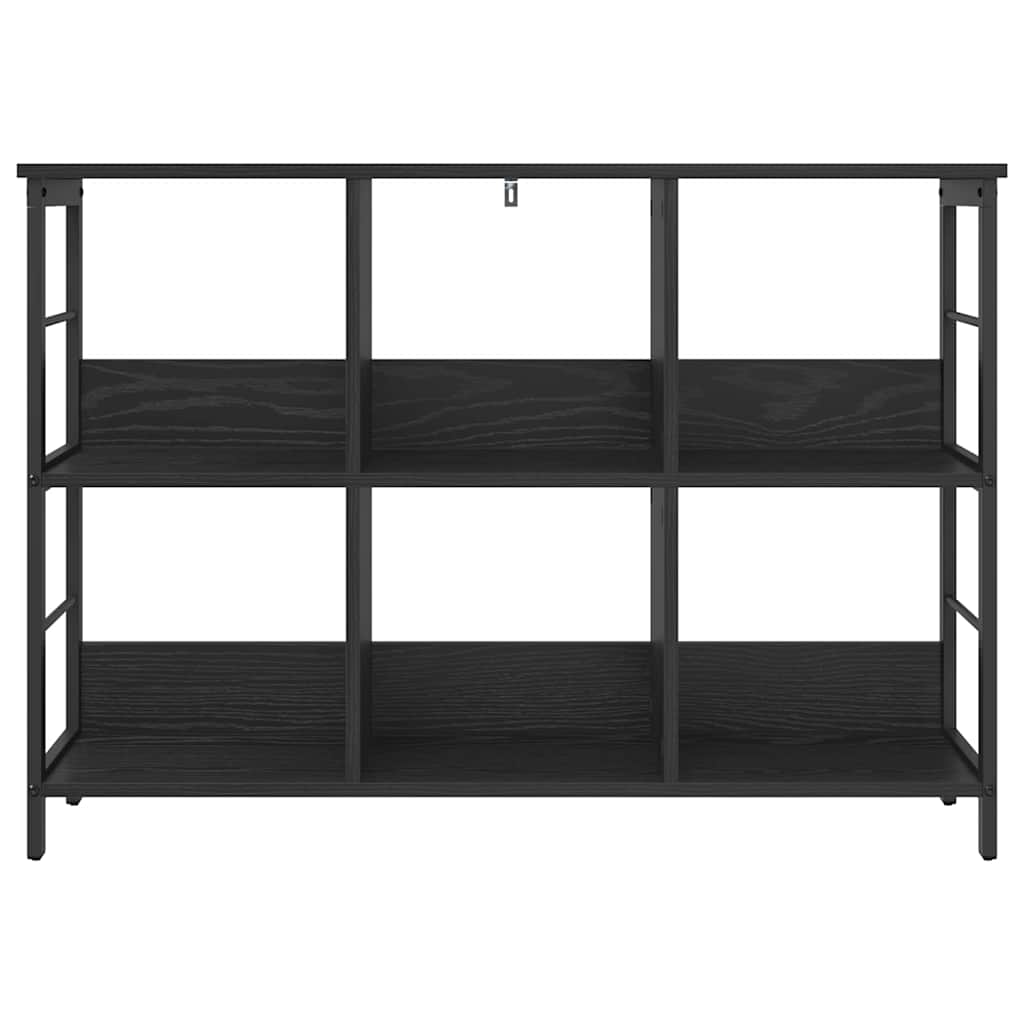 Bücherregal Schwarz Eichen-Optik 102 x 32 x 72,5 cm