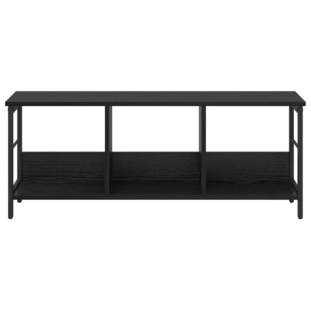 Bücherregal Schwarz Eichen-Optik 102 x 32 x 40,5 cm