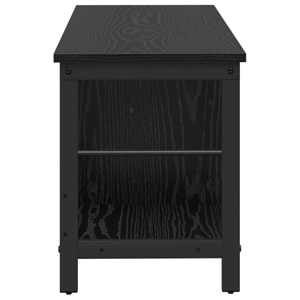Bücherregal Schwarz Eichen-Optik 102 x 32 x 40,5 cm