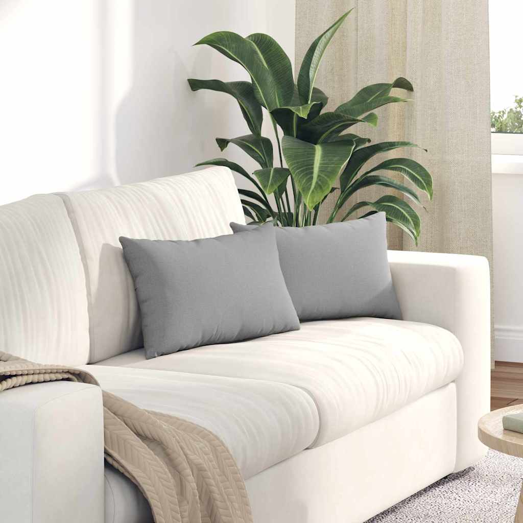 Sofakissen 2 pcs Wolkengrau 50 x 30 cm Stoff