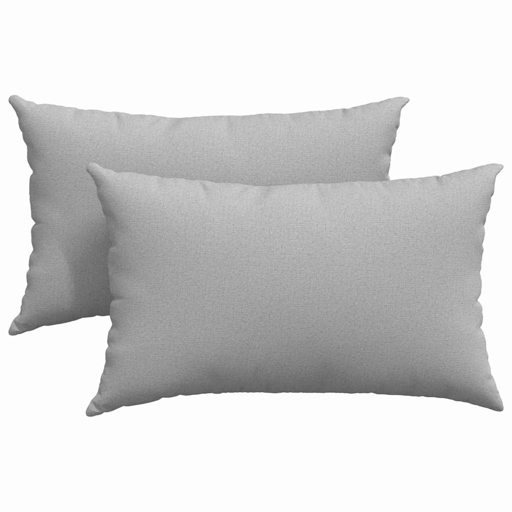 Sofakissen 2 pcs Wolkengrau 50 x 30 cm Stoff