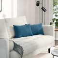 Sofakissen 2 Stück Blau 50 x 30 cm Cordstoff