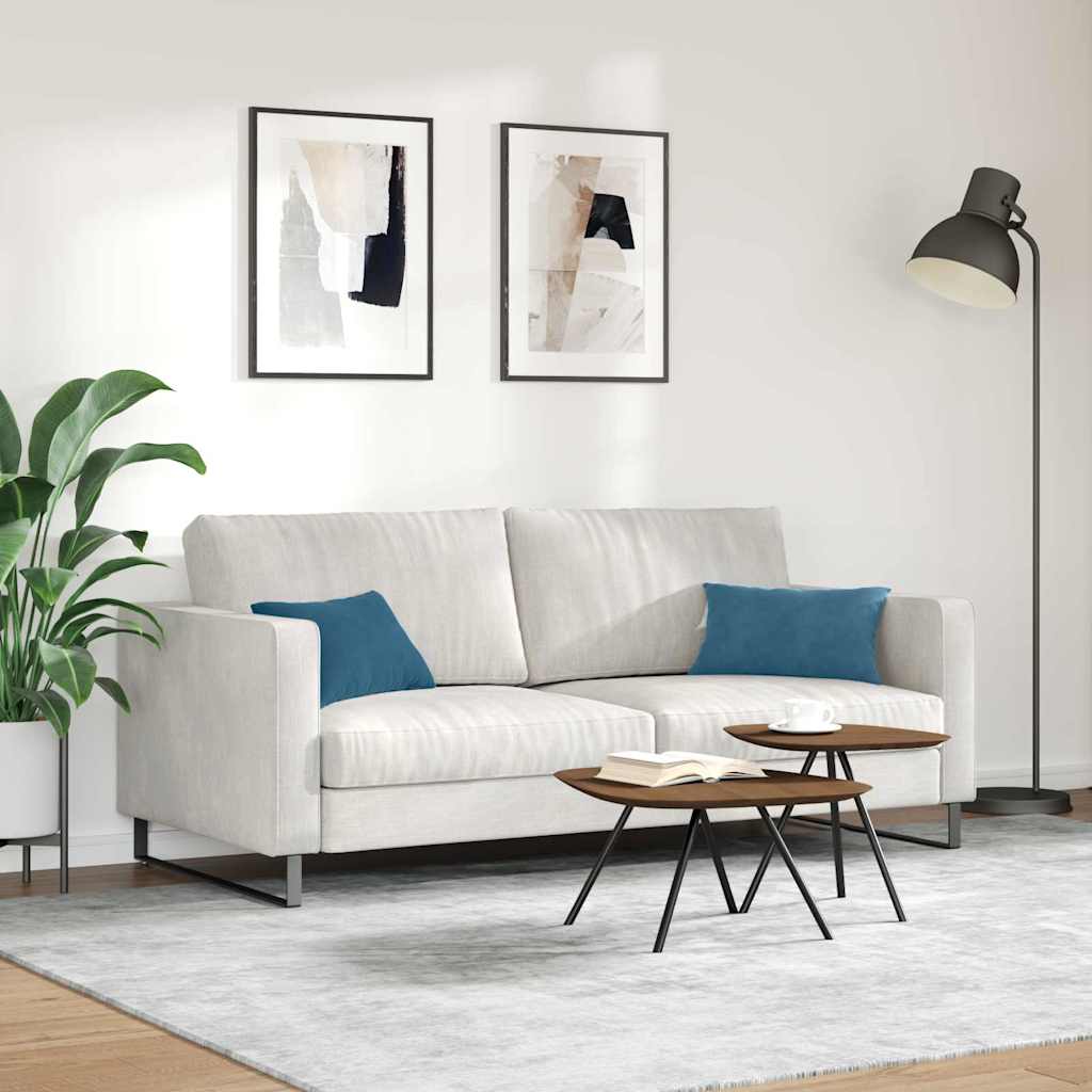 Sofakissen 2 Stück Blau 50 x 30 cm Cordstoff