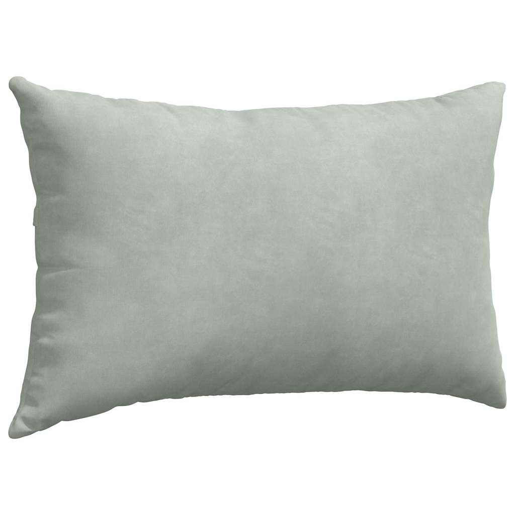 Sofakissen 2 Stück Hellgrau 50 x 30 cm Cordstoff
