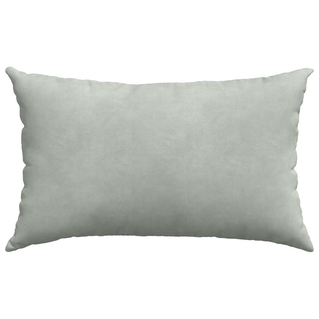 Sofakissen 2 Stück Hellgrau 50 x 30 cm Cordstoff