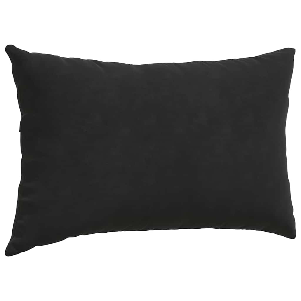 Sofakissen 2 Stück Schwarz 50 x 30 cm Cordstoff