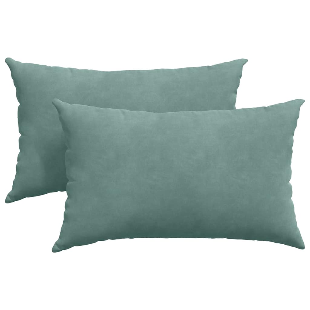 Sofakissen 2 Stück Meergrün 50 x 30 cm Cordstoff
