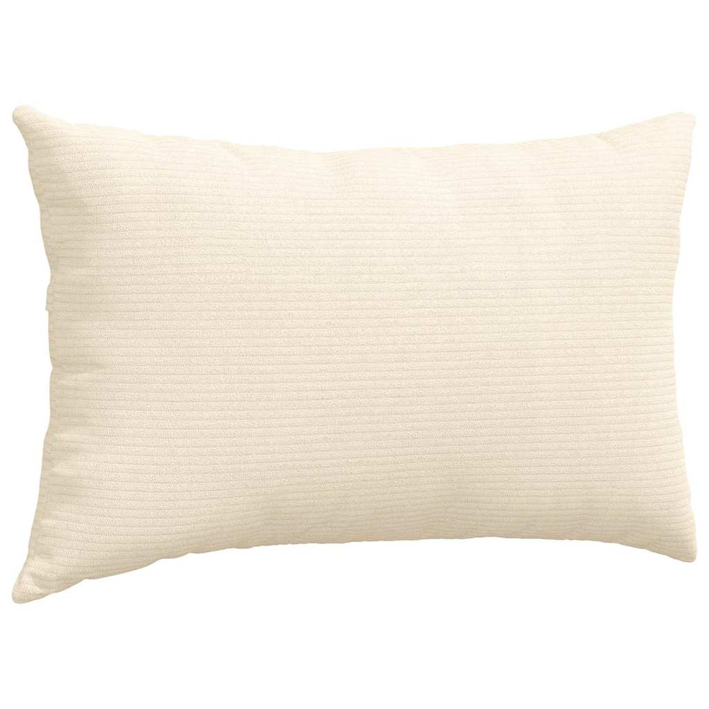 Sofakissen 2 Stück Creme 50 x 30 cm Cordstoff