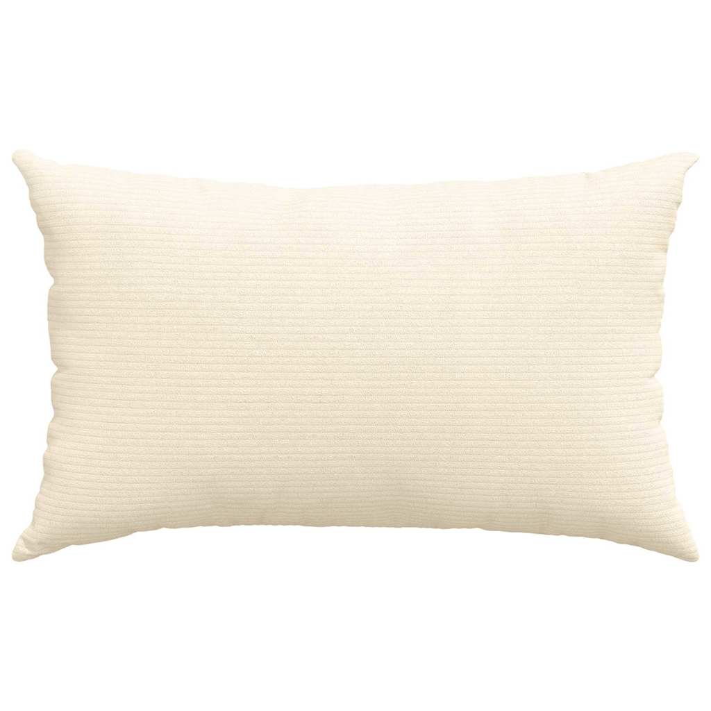 Sofakissen 2 Stück Creme 50 x 30 cm Cordstoff