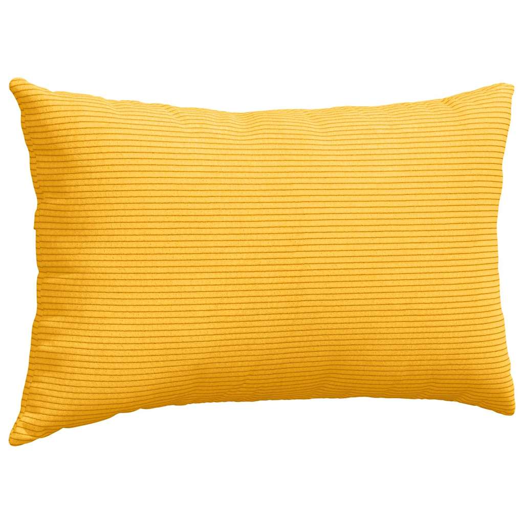 Sofakissen 2 Stück Helles Gelb 50 x 30 cm Cordstoff