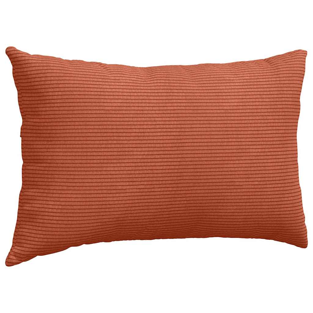 Sofakissen 2 Stück Rot-Orange 50 x 30 cm Cordstoff
