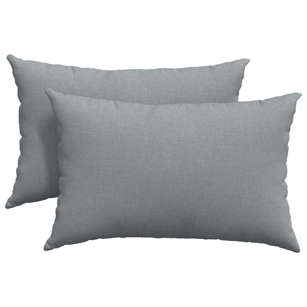 Sofakissen 2 pcs Hellgrau 60 x 40 cm Stoff