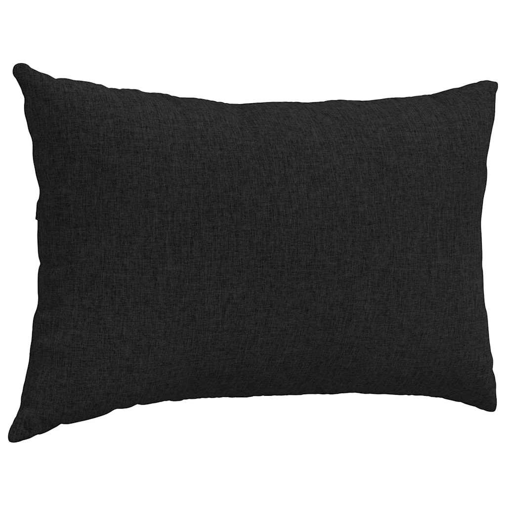 Sofakissen 2 pcs Schwarz 60 x 40 cm Stoff