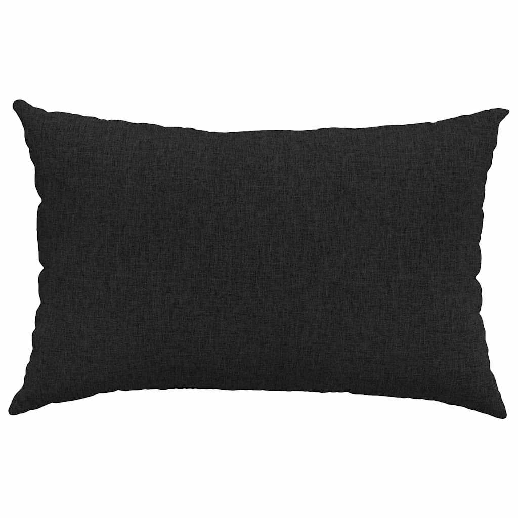 Sofakissen 2 pcs Schwarz 60 x 40 cm Stoff