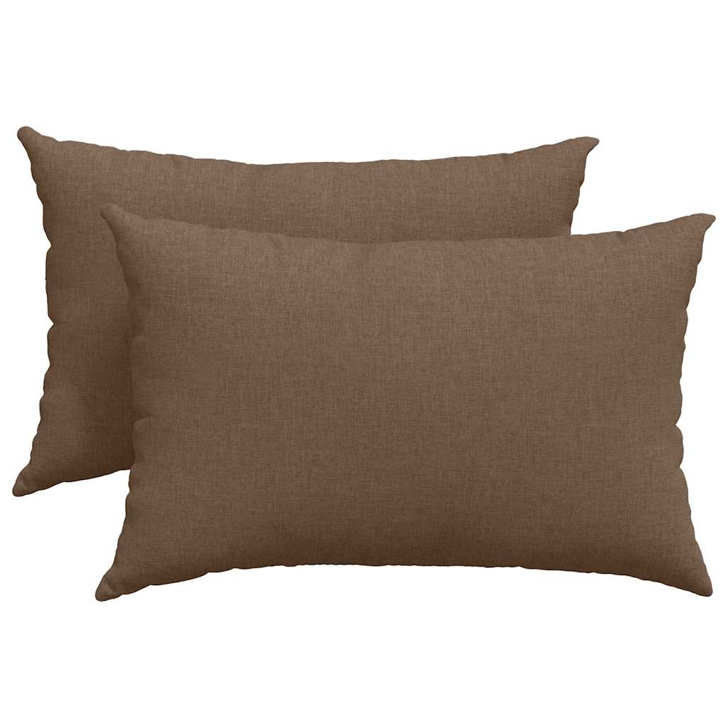 Sofakissen 2 pcs Braun 60 x 40 cm Stoff